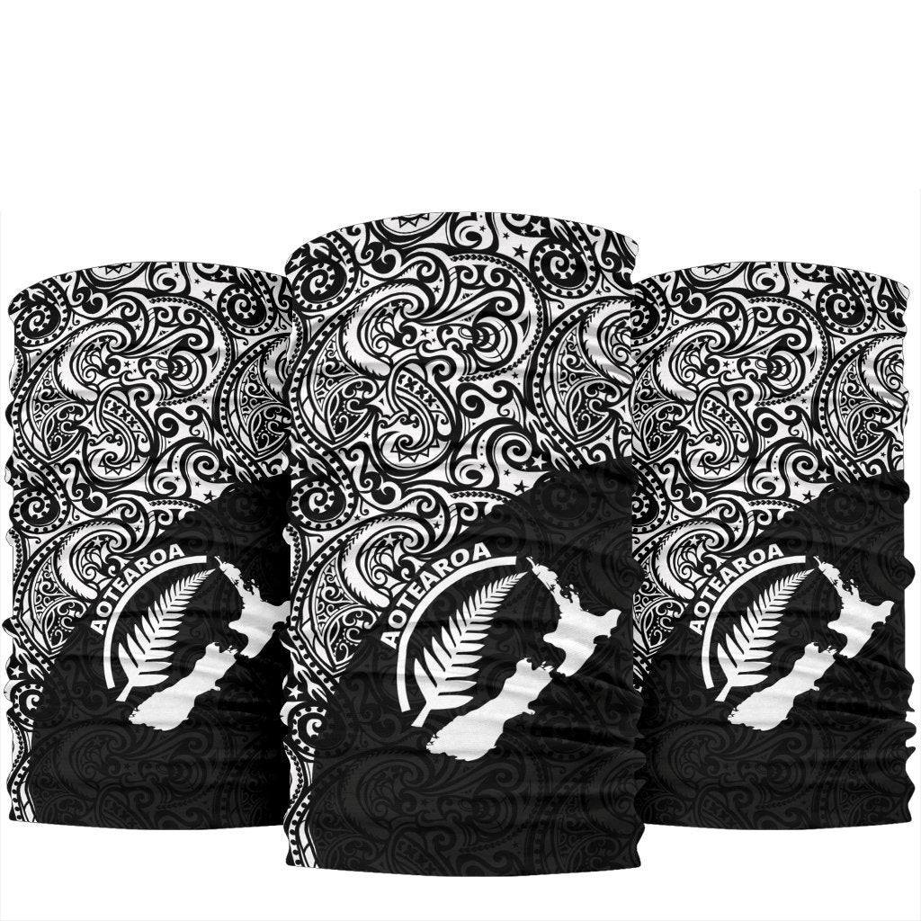 Aotearoa - New Zealand Bandana Patterns Maori - Aotearoa Map - Vibe Hoodie Shop