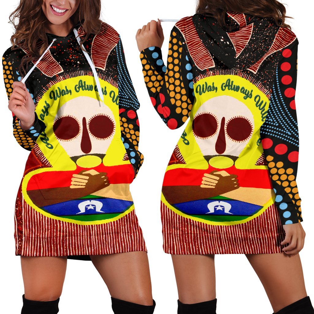 Aboriginal and Torres Strait Islanders Women's Hoodie Dress - NAIDOC Style - Vibe Hoodie Shop