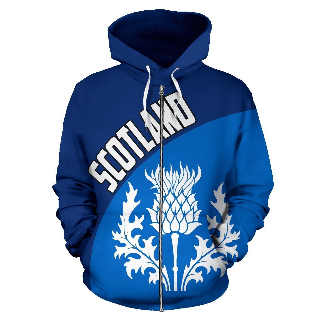 Scotland Zip - Up Hoodie Wave Blue Th7 - Vibe Hoodie Shop