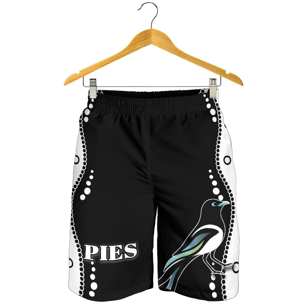 Collingwood Men Shorts Pies Indigenous - Black - Vibe Hoodie Shop