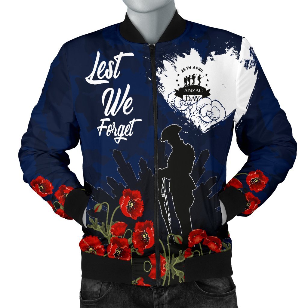 ANZAC Day Men's Bomber Jacket - Australia ANZAC Day 2021 - Vibe Hoodie Shop