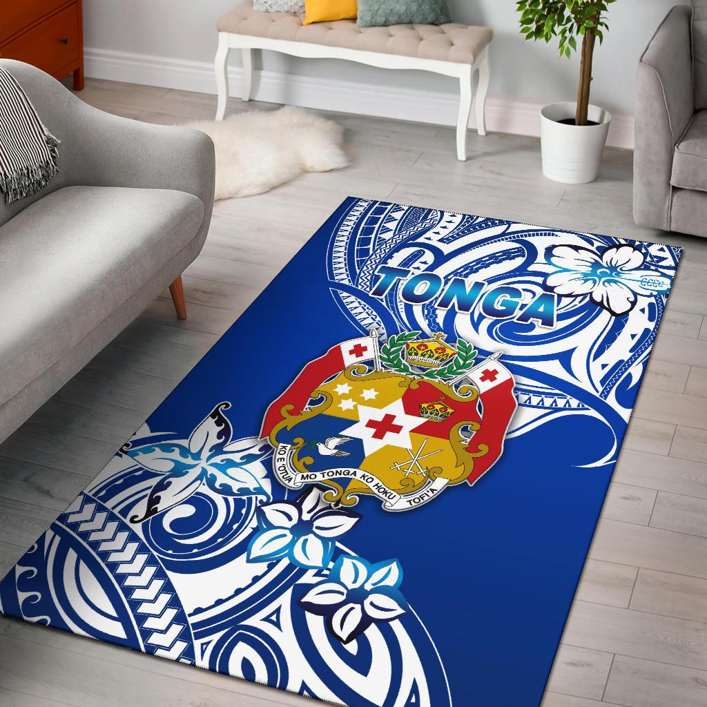 Mate Ma'a Tonga Rugby Area Rug Polynesian Unique Vibes Blue - Vibe Hoodie Shop