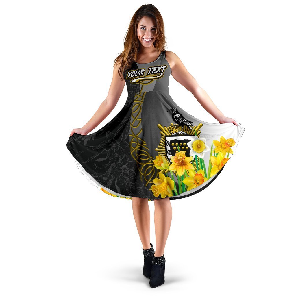 cornwall-celtic-custom-personalised-midi-dress-daffodil-with-seal