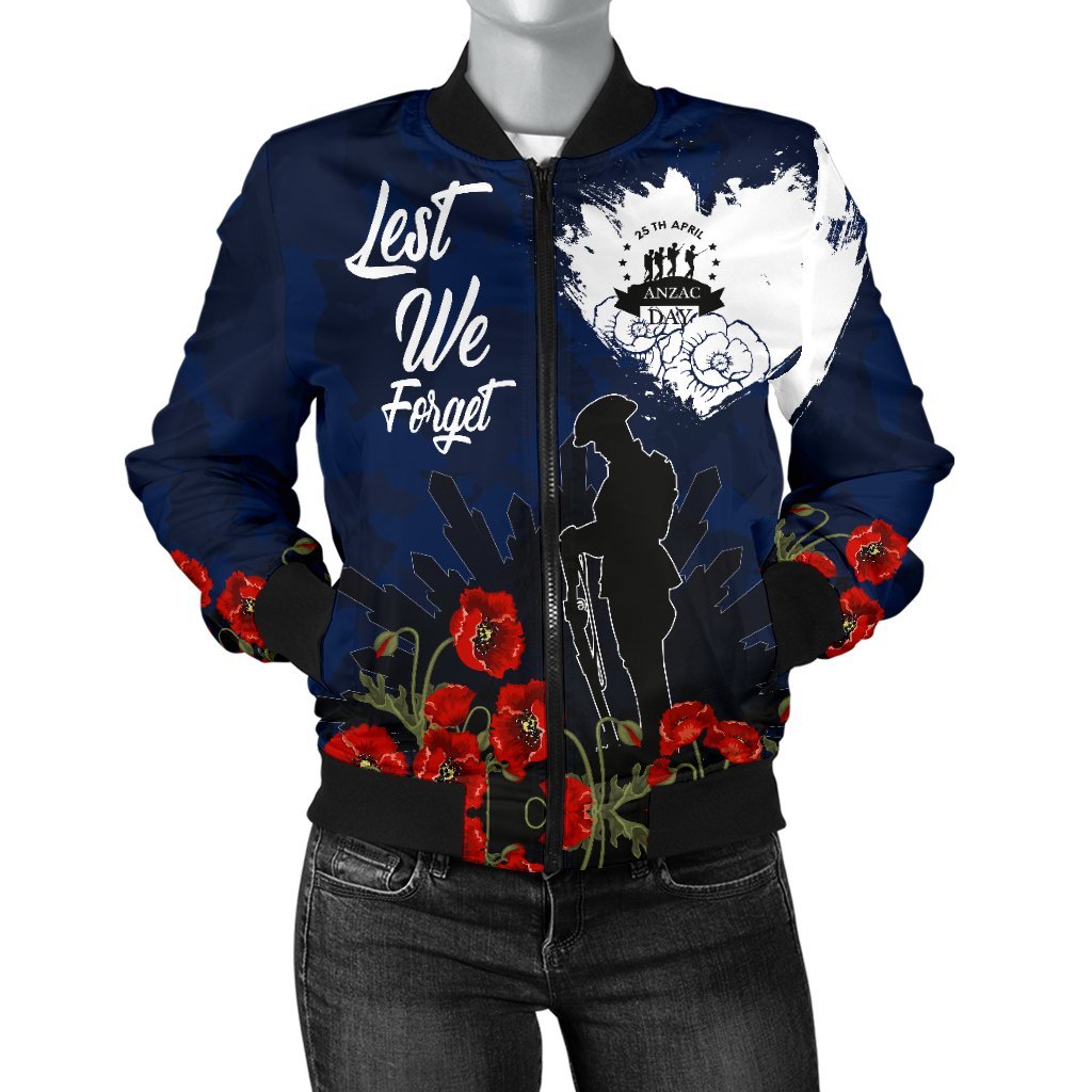 ANZAC Day Women' Bomber Jacket - Australia ANZAC Day 2021 - Vibe Hoodie Shop