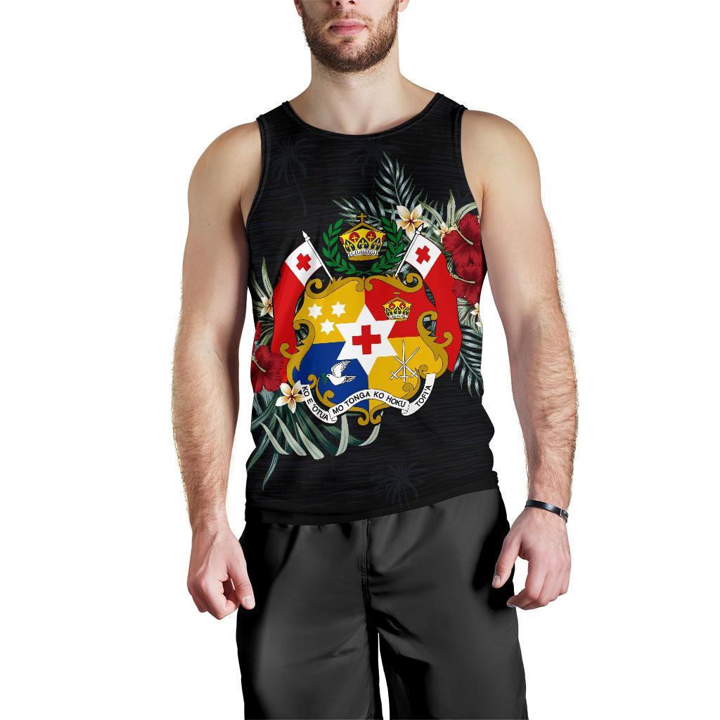 Tonga Hibiscus Men's Tank Top - Vibe Hoodie Shop