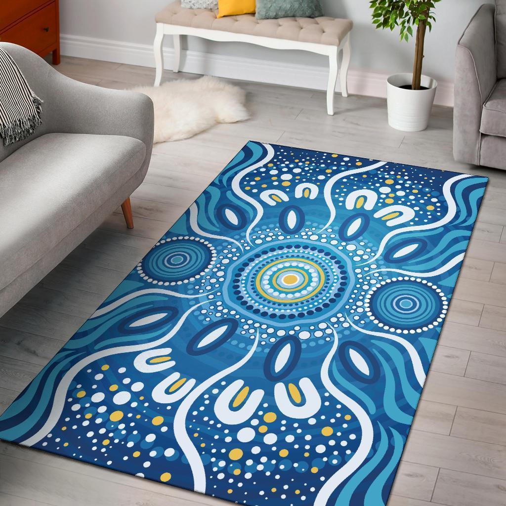 Vibe Hoodie Aboriginal Area Rug - Indigenous Dot Painting Patterns - RLT20 - Vibe Hoodie Shop