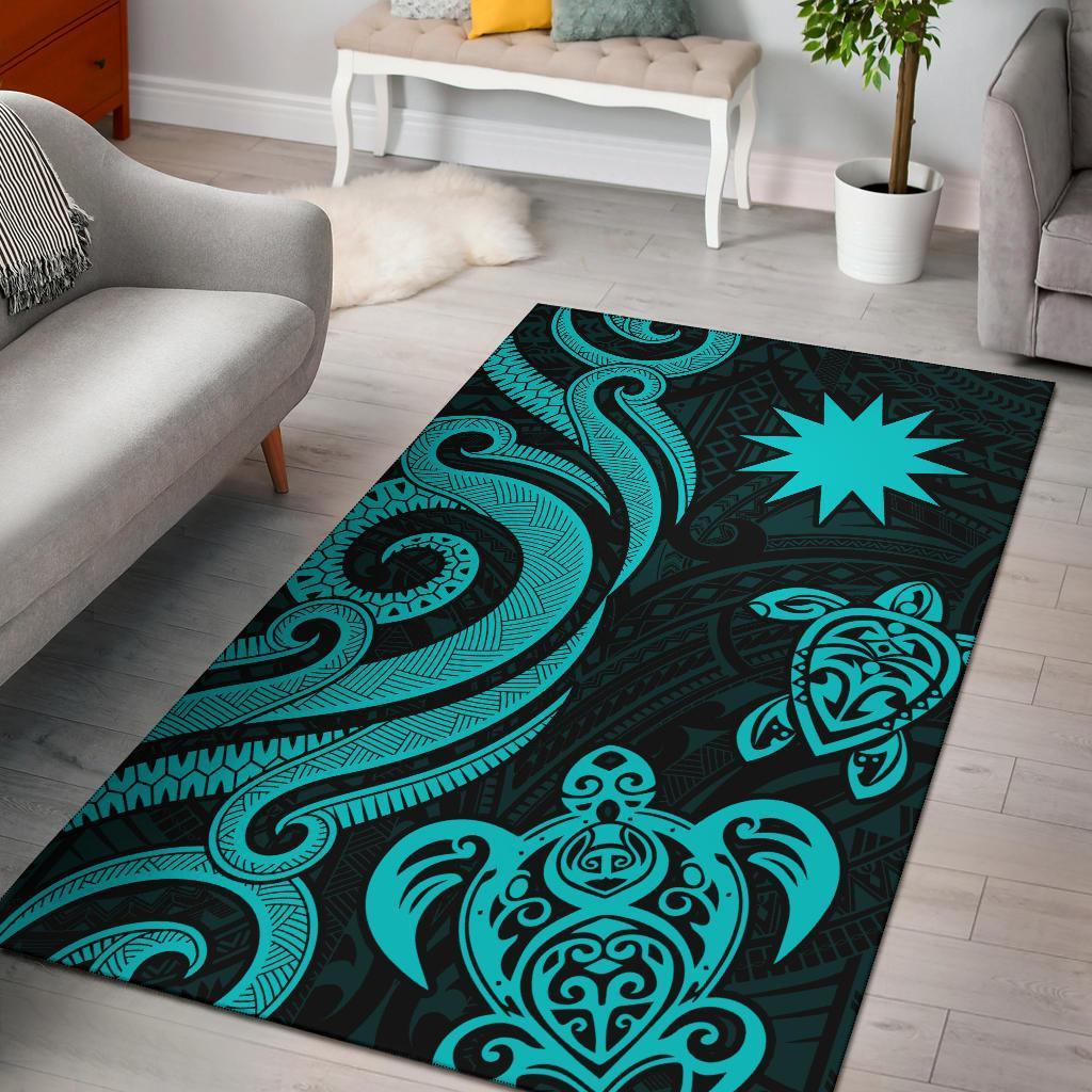 Nauru Area Rug - Turquoise Tentacle Turtle - Vibe Hoodie Shop