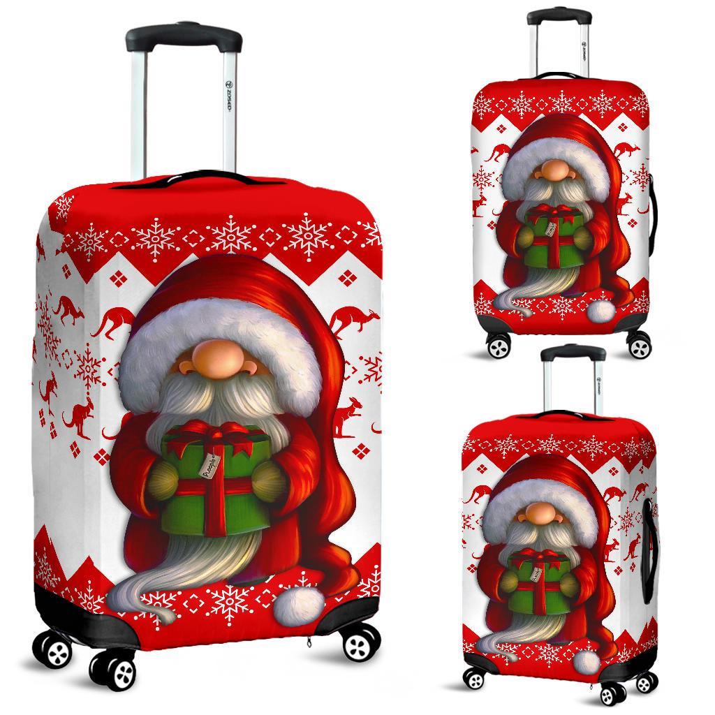 Australia Christmas Luggage Cover - Christmas Gnome - Vibe Hoodie Shop