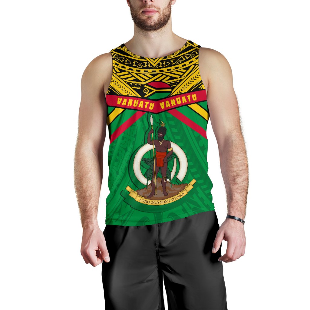 Vanuatu Men Tank Top Simple Coat Of Arms Rugby - Vibe Hoodie Shop