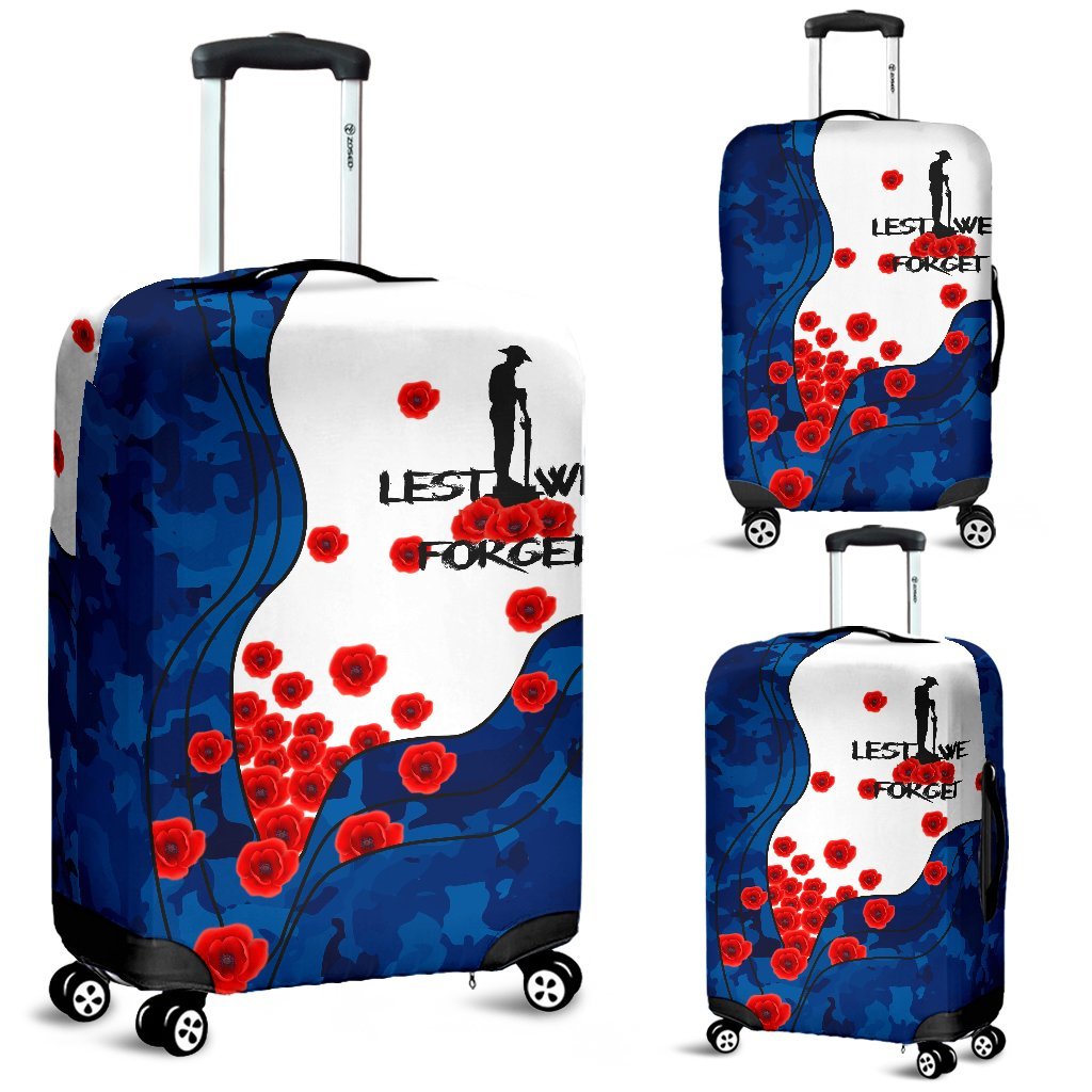 ANZAC Lest We Forget Luggage Covers - Australian Flag Blue - - Vibe Hoodie Shop