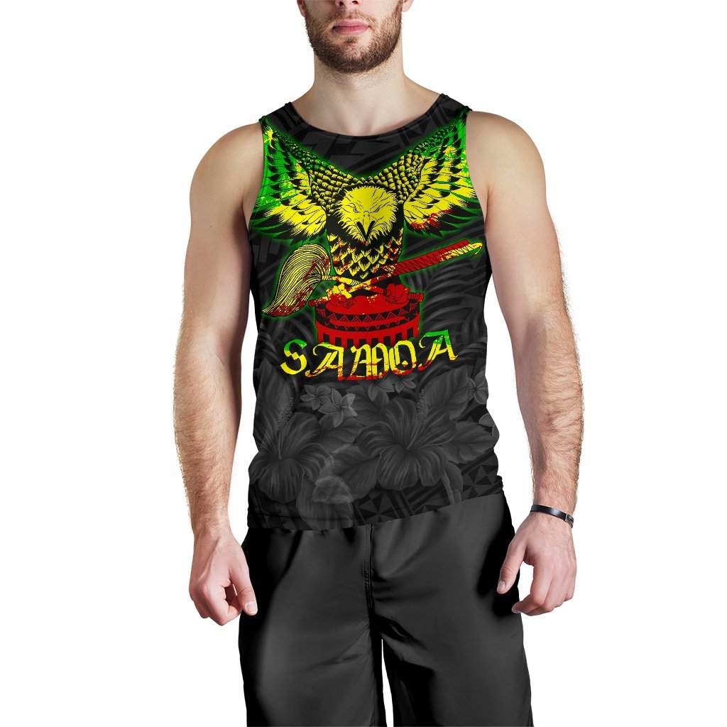 American Samoa Eagle With Seal Men Tank Top Rasta - Vibe Hoodie Shop