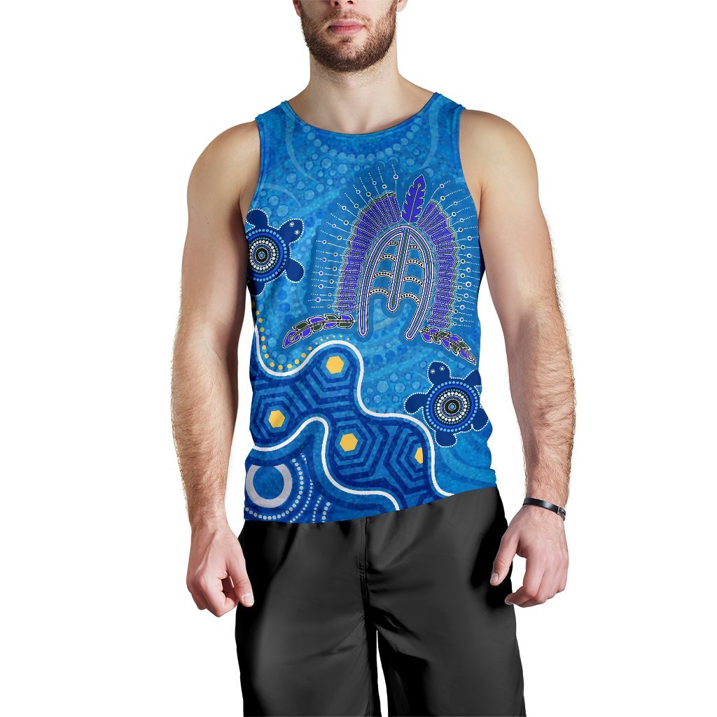 Torres Strait Men's Tank Top - Dhari And Turtle - Vibe Hoodie Shop