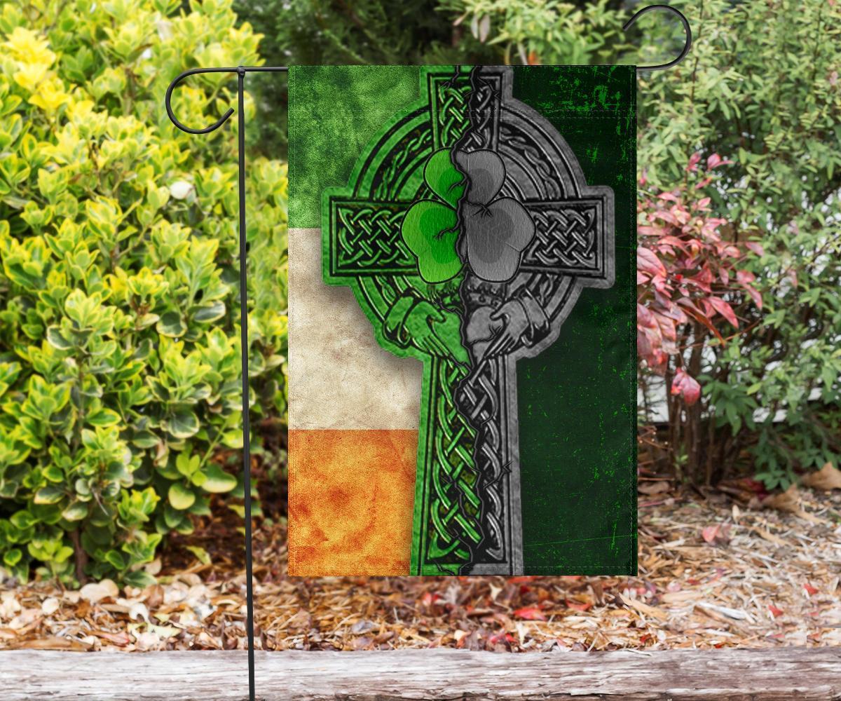 Ireland Celtic Flag - Irish Claddagh Cross - Vibe Hoodie Shop