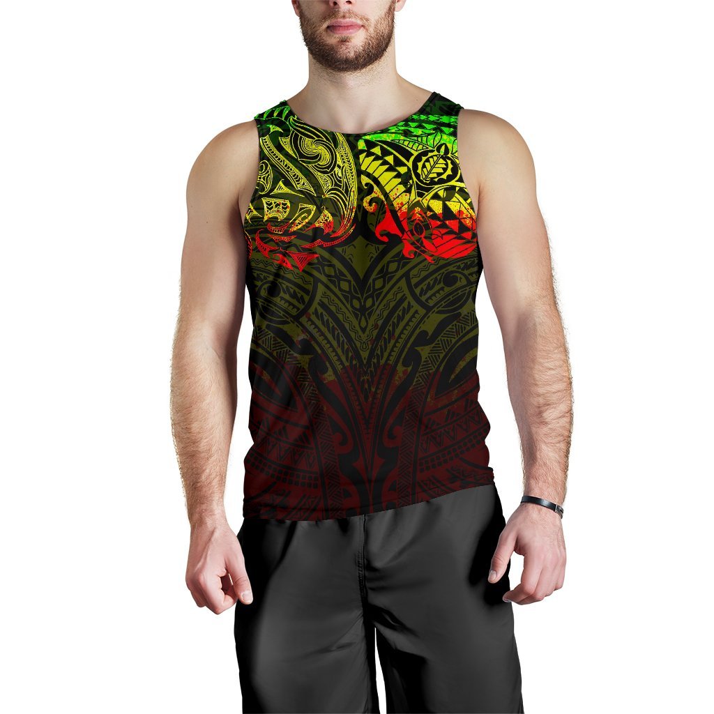 New Zealand Men's Tank Top, Maori Polynesian Tattoo Reggage - Vibe Hoodie Shop