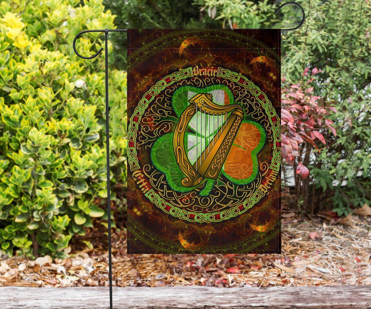 Ireland Celtic Flag - Ireland Coat Of Arms With Celtic Tree (Brown) - Vibe Hoodie Shop