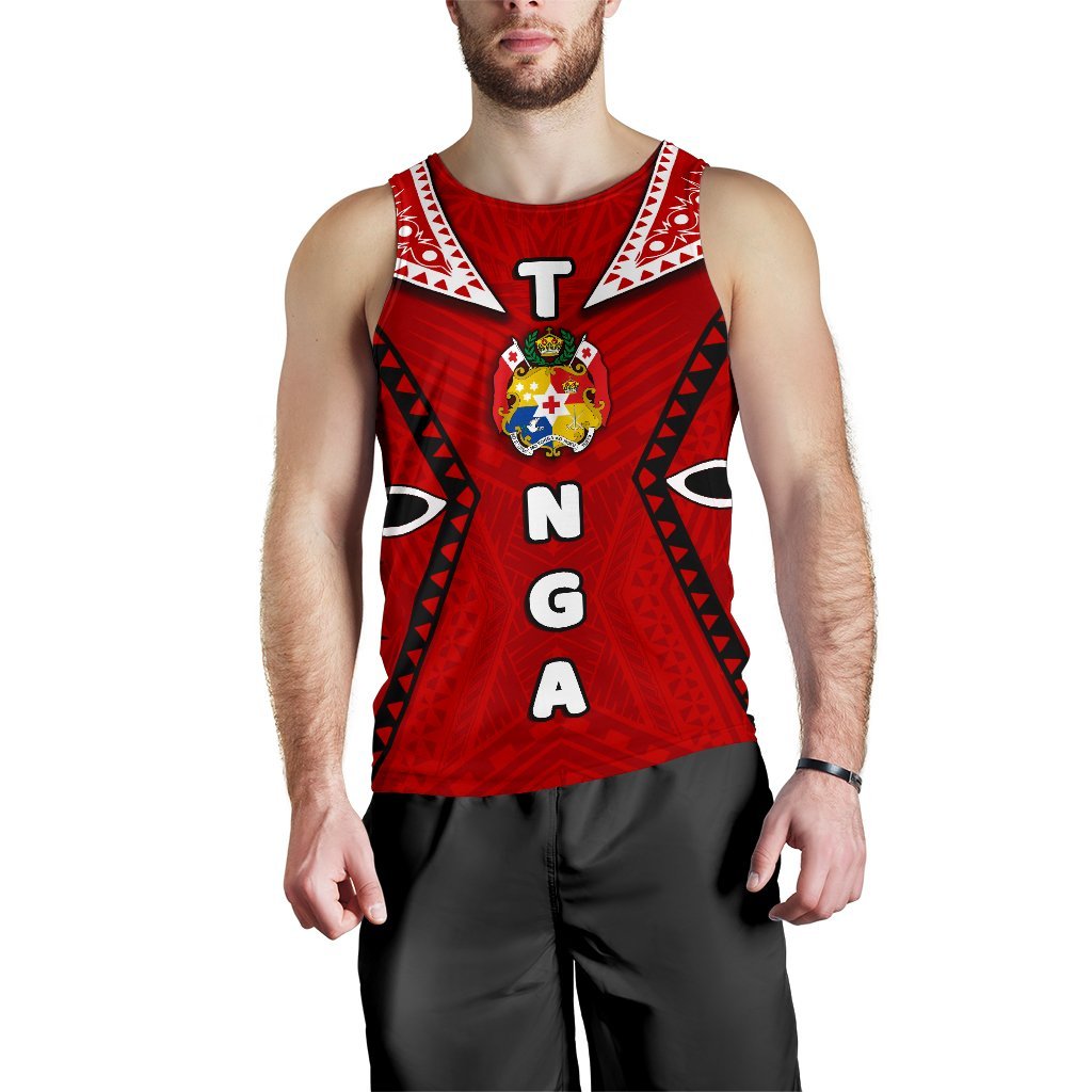 Tonga Men's Tank Top Ngatu - Coat Of Arms - Vibe Hoodie Shop