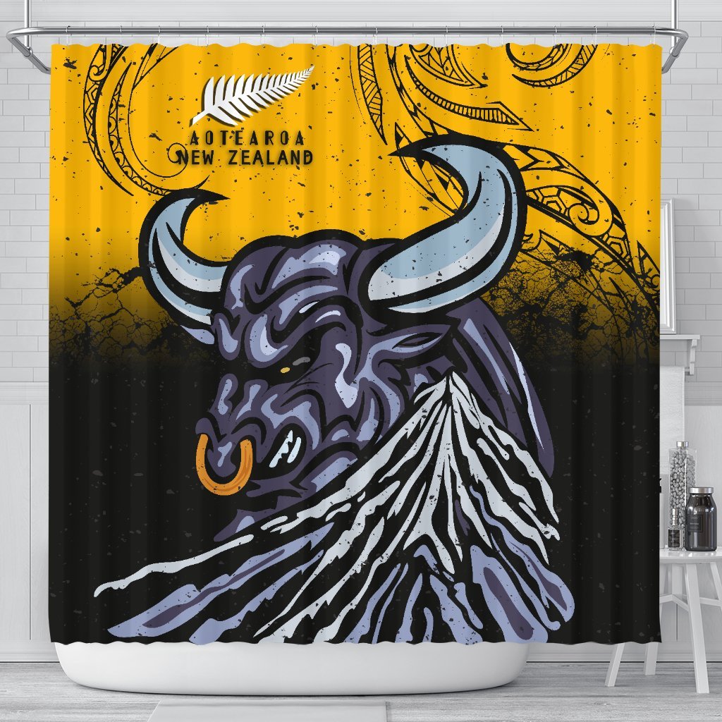 new-zealand-maori-shower-curtain-taranaki-bull