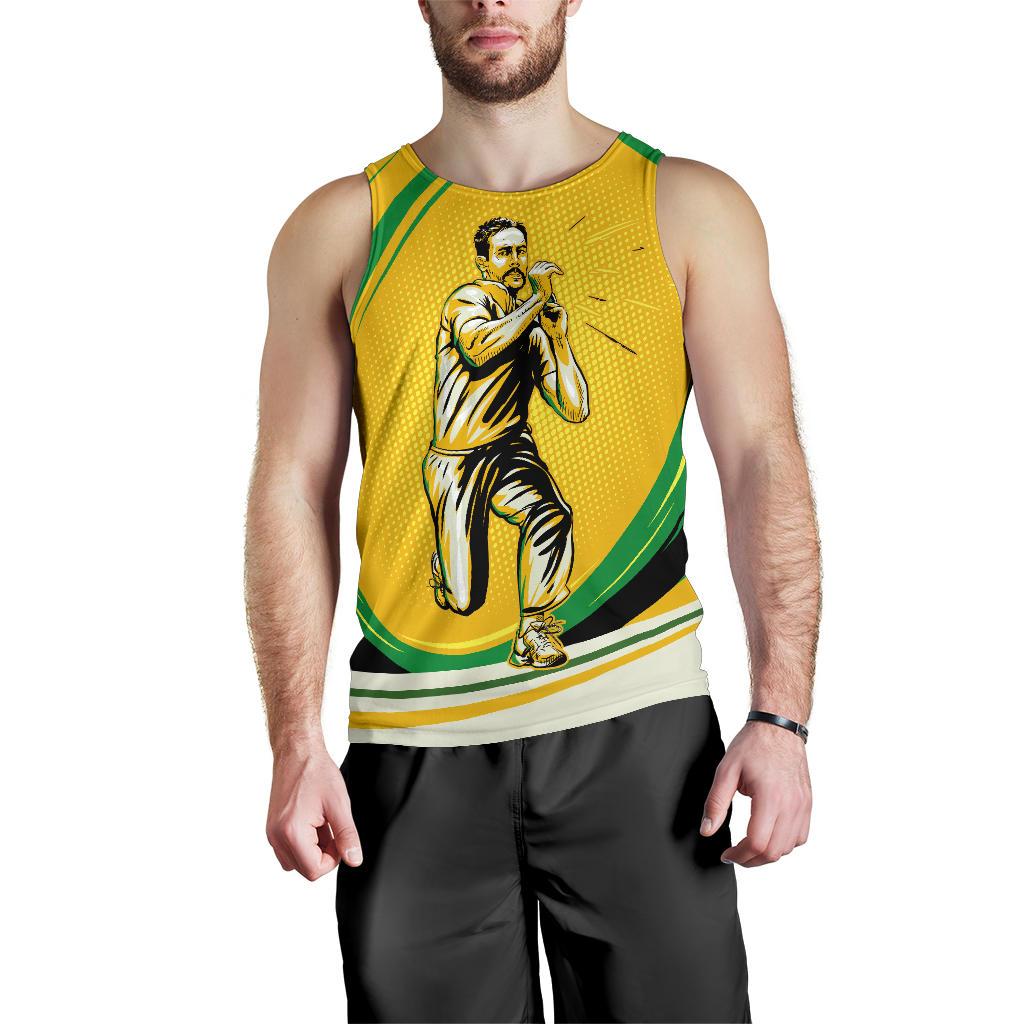 Men Tank Top - Cricket Mens Tank Aussie Forever - Vibe Hoodie Shop