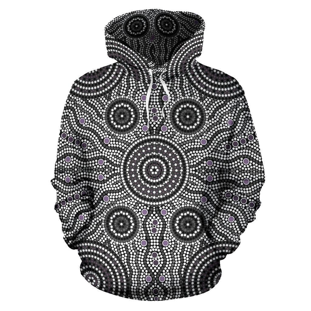 Aboriginal Hoodie, Circle Dot Painting Ver04 - Vibe Hoodie Shop