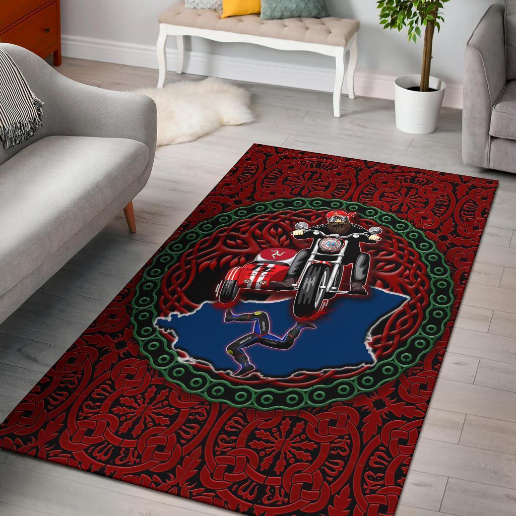 Isle of Man Tourist Trophy races Area Rug - Sidecar Special Version - Vibe Hoodie Shop