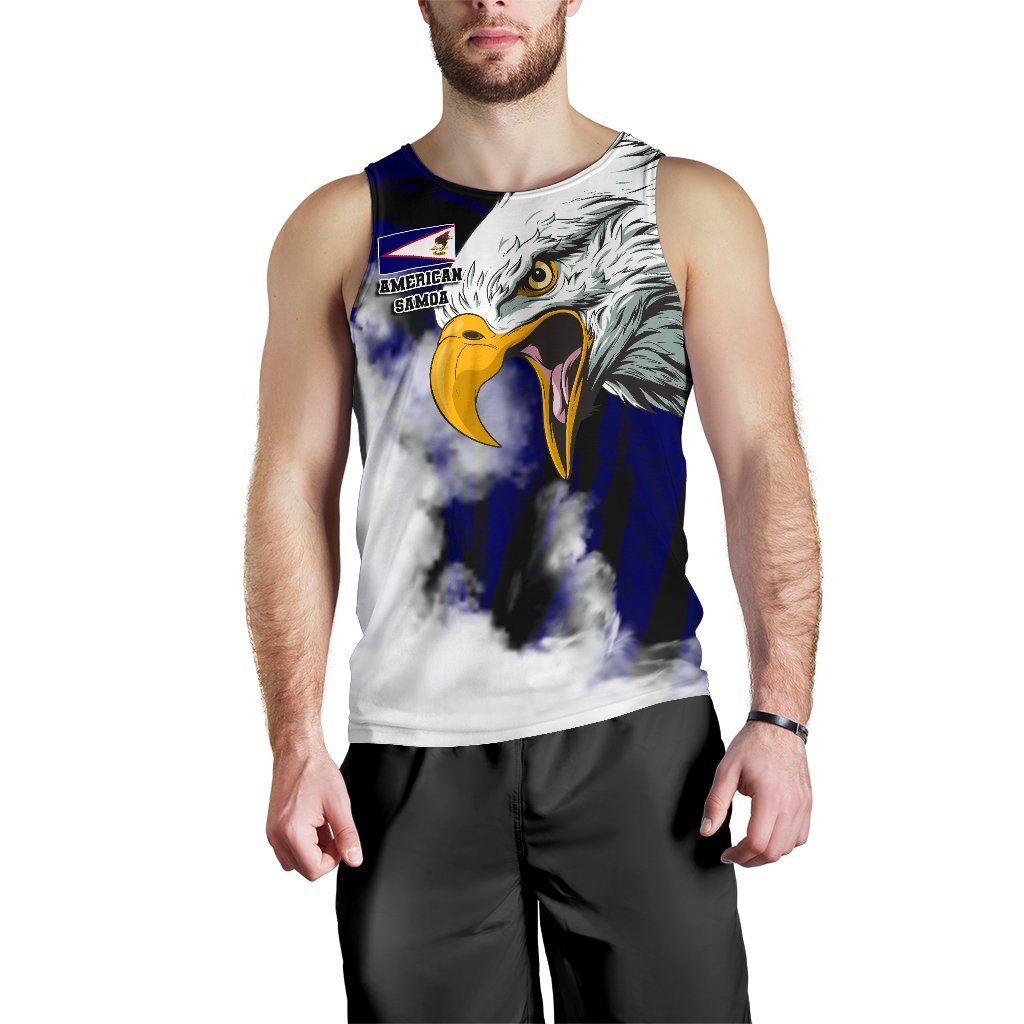 American Samoa Men Tank Top Bald Eagle Powerful - Vibe Hoodie Shop