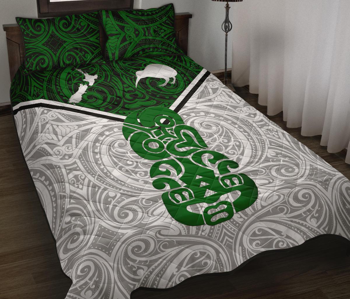 New Zealand Maori Rugby Quilt Bed Set Pride Version - White - Vibe Hoodie Shop
