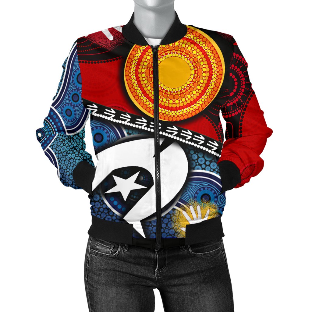 Bomber Jacket - Australian NAIDOC Aboriginal and Torres Strait Islands Flags - Vibe Hoodie Shop