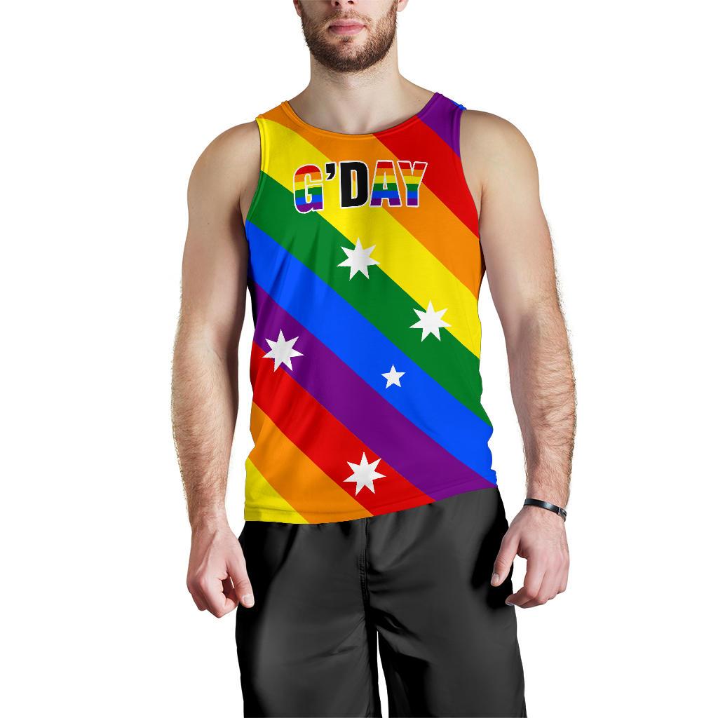 Men Tank Top - G Day Mens Tank Lgbt Color - Vibe Hoodie Shop