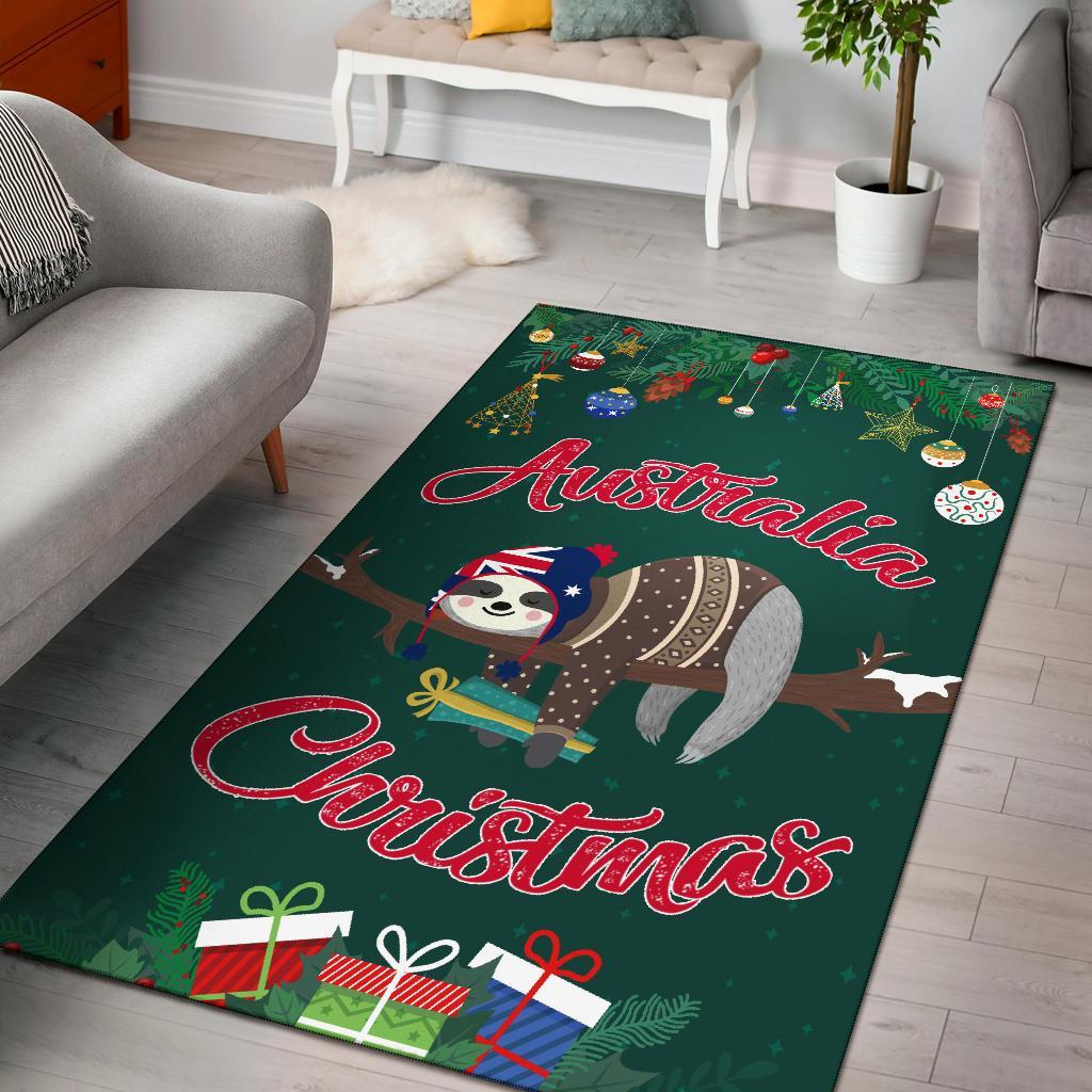 Australia Christmas Area Rug Green - Merry Christmas - Vibe Hoodie Shop