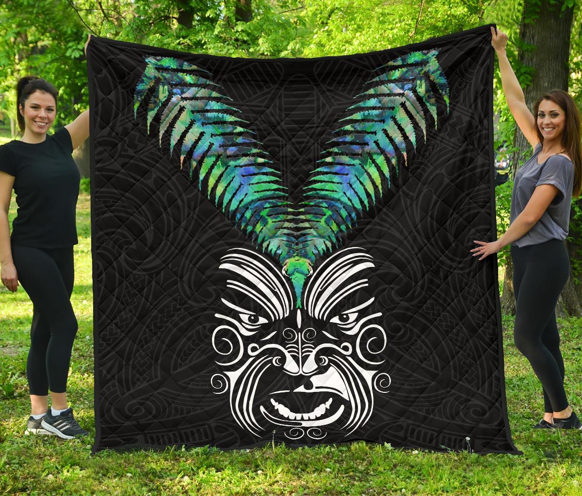 New Zealand Maori Moko Premium Quilt Paua Shell - Vibe Hoodie Shop