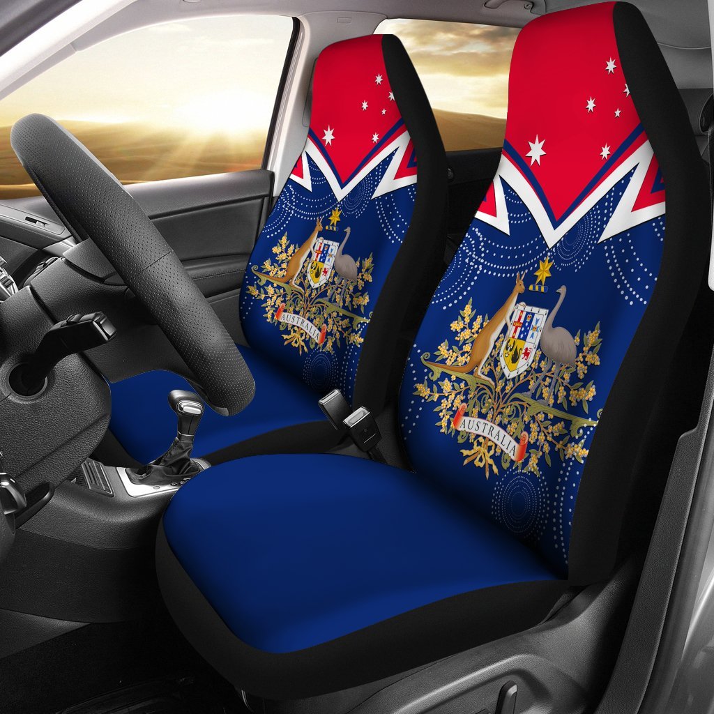 Car Seat Covers - Australian Coat Of Arms Flag Color - Vibe Hoodie Shop
