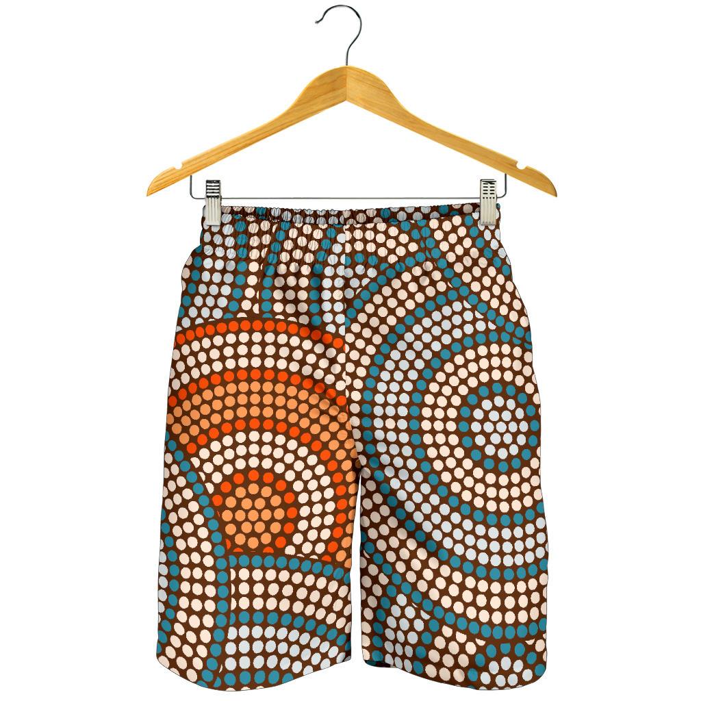 Aboriginal Shorts, Indigenous Dot Painting Short Men 07 - Vibe Hoodie Shop