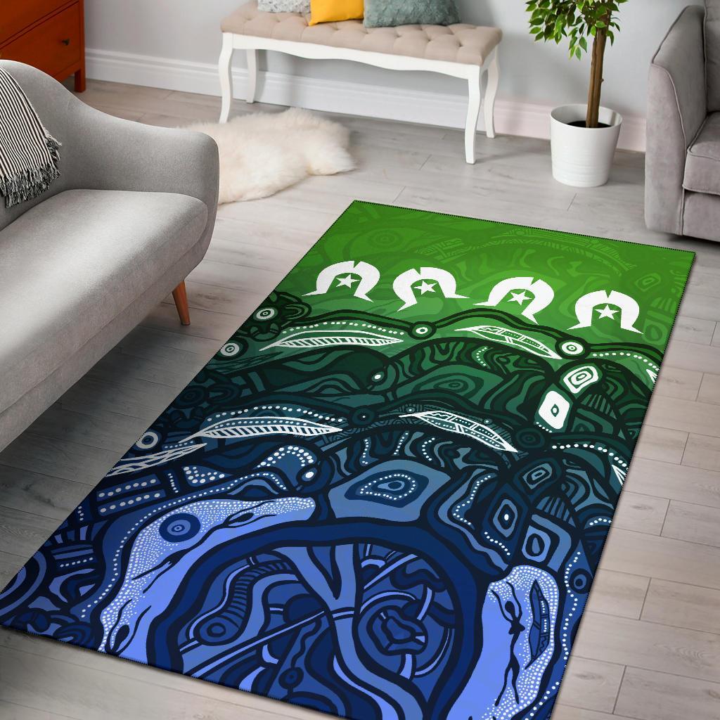 Torres Strait Islands Area Rug - Blue - Vibe Hoodie Shop