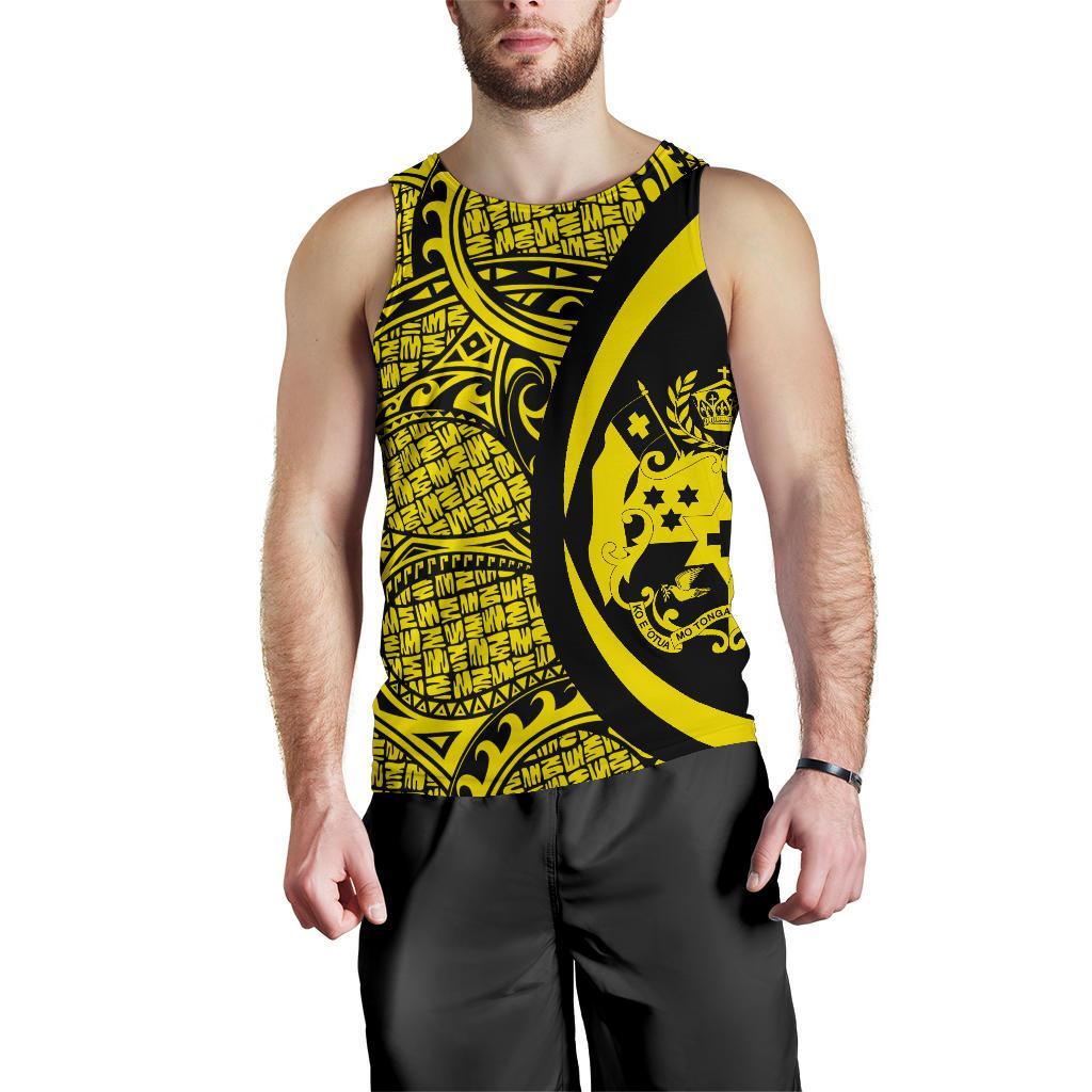 Tonga Polynesian Men's Tank Top - Circle Style 03 - Vibe Hoodie Shop