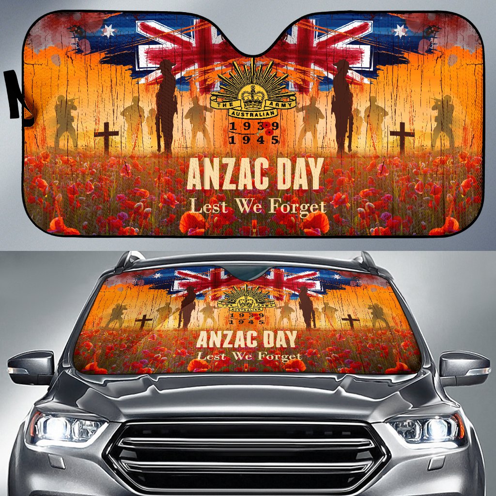 Australia ANZAC Day 2021 Auto Sun Shades - ANZAC Day Commemoration 1939 - 1945 - Vibe Hoodie Shop