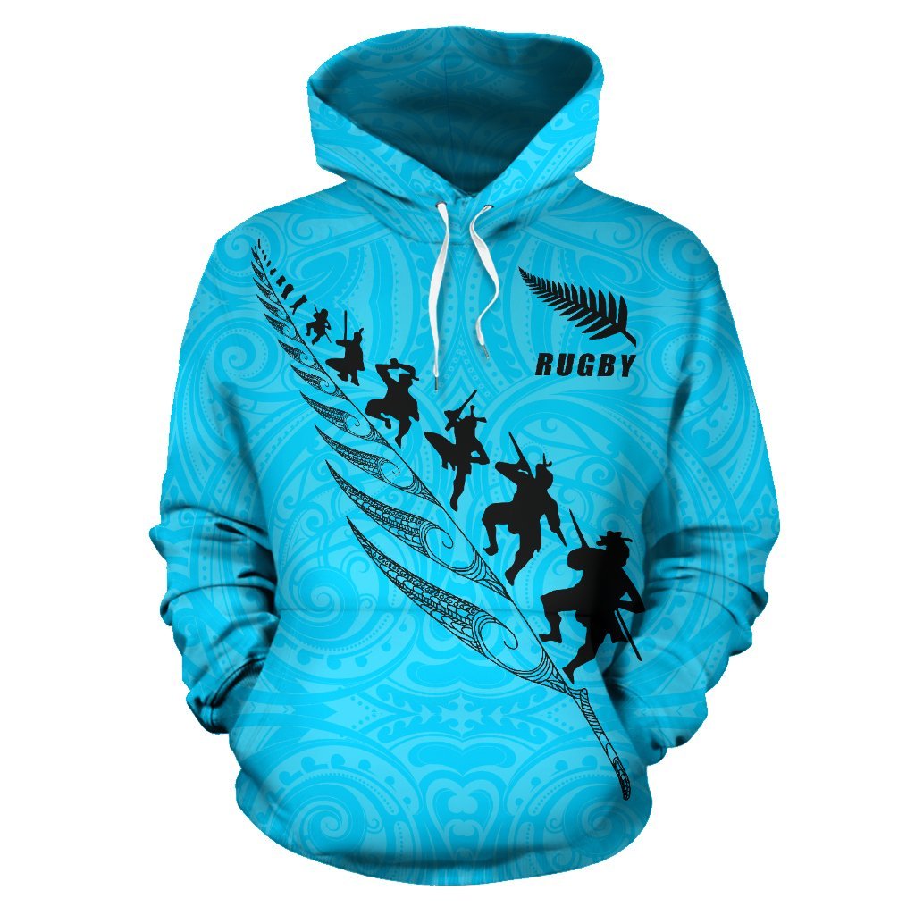 New Zealand Rugby Hoodie, Haka Fern Zip Up Hoodie - Vibe Hoodie Shop