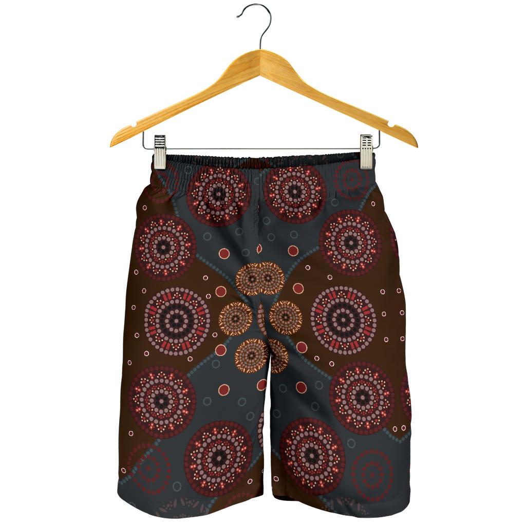 Aboriginal Shorts, Indigenous Dot Painting Short Men 02 - Vibe Hoodie Shop