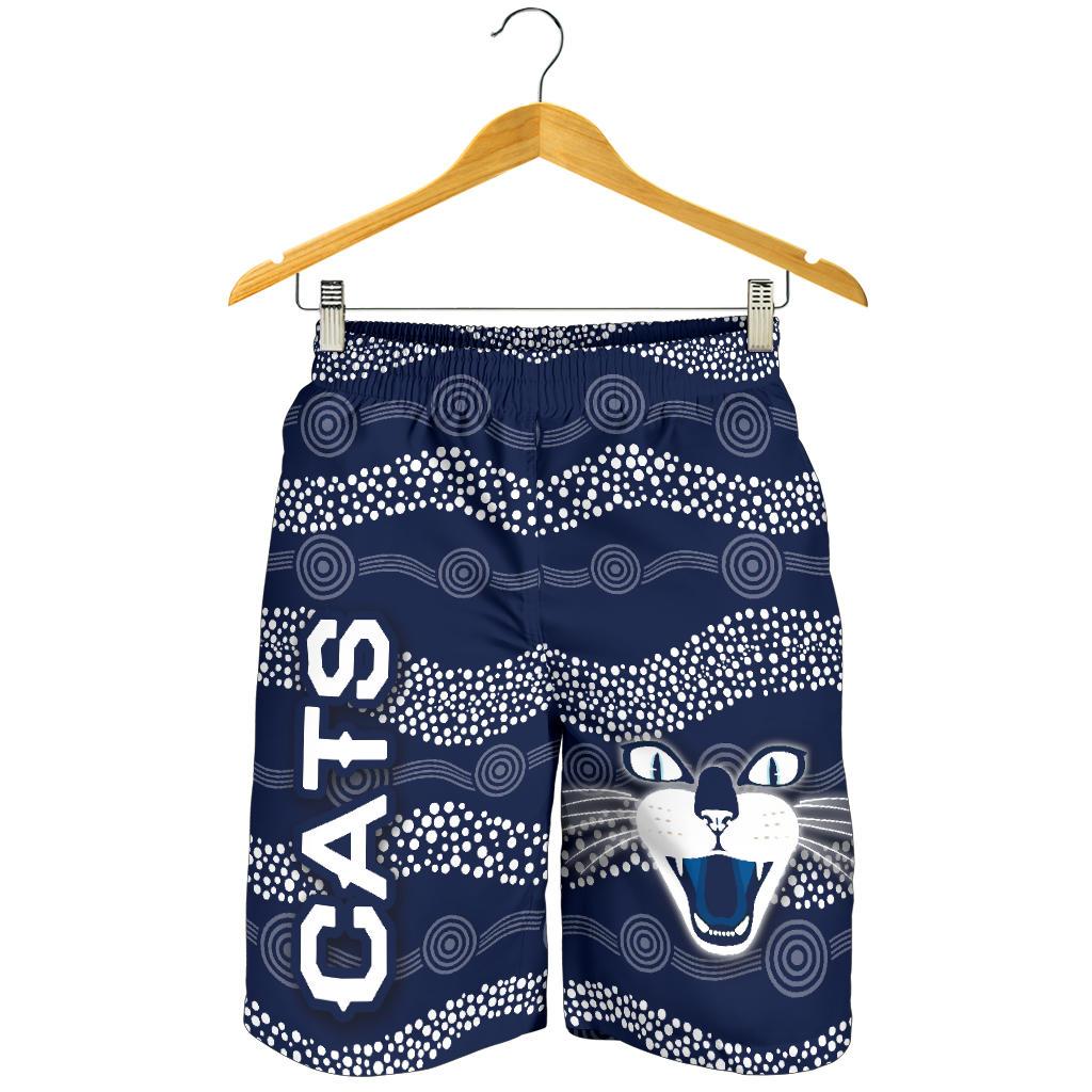 Geelong Men Shorts Cats Indigenous - Navy - Vibe Hoodie Shop