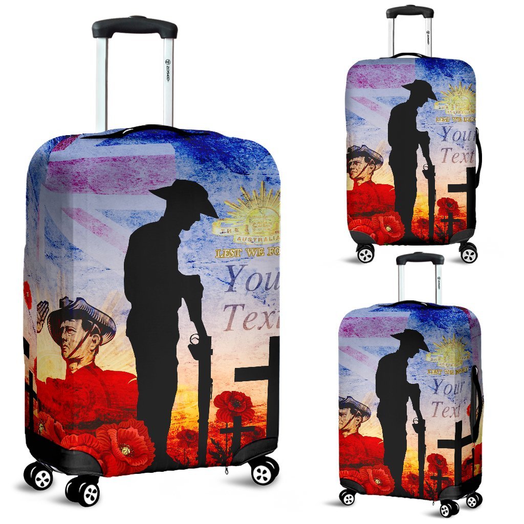 Custom ANZAC Luggage Covers - ANZAC 2020 Lest We Forget The Australian Army - Vibe Hoodie Shop