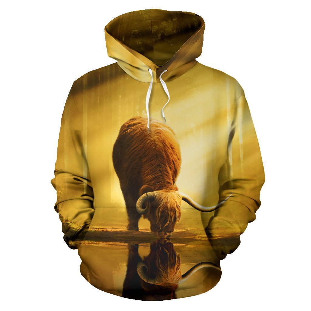 Highland Cow - Scotland Pullover Hoodie - Vibe Hoodie Shop