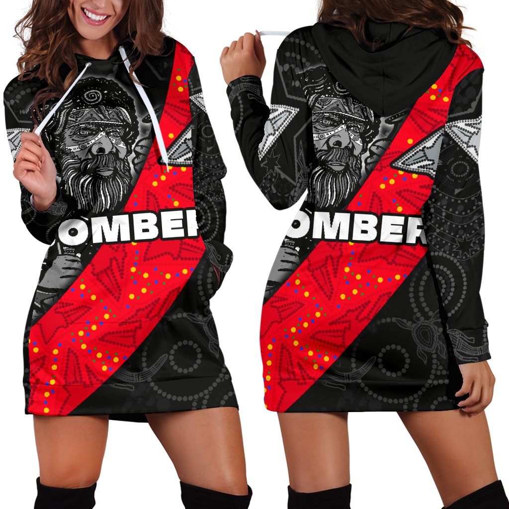 Bombers NAIDOC Week Women's Hoodie Dress Essendon Ingenious Spesial Version - Vibe Hoodie Shop