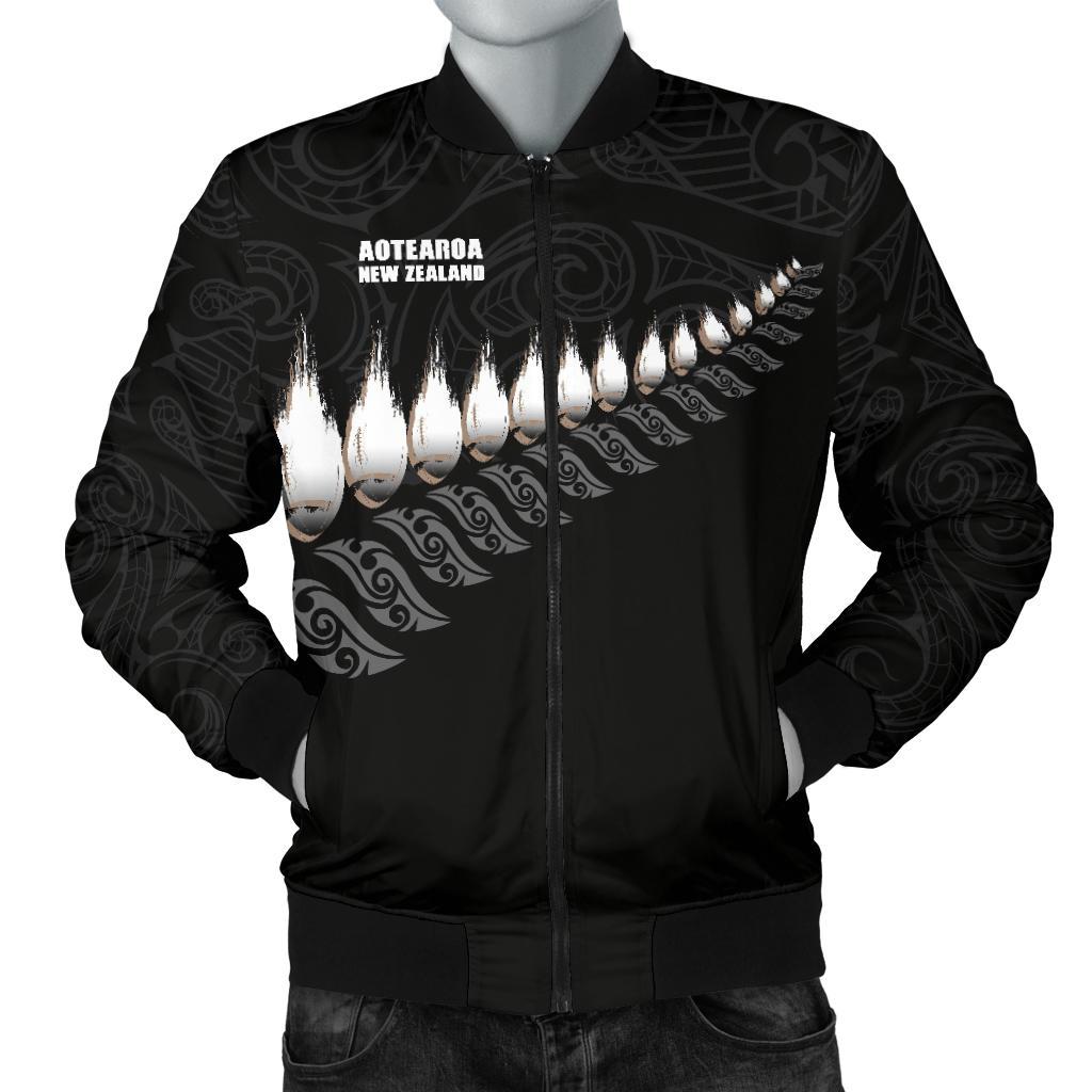New Zealand Bomber Jacket Rugby Silver Fern (Men) - Vibe Hoodie Shop