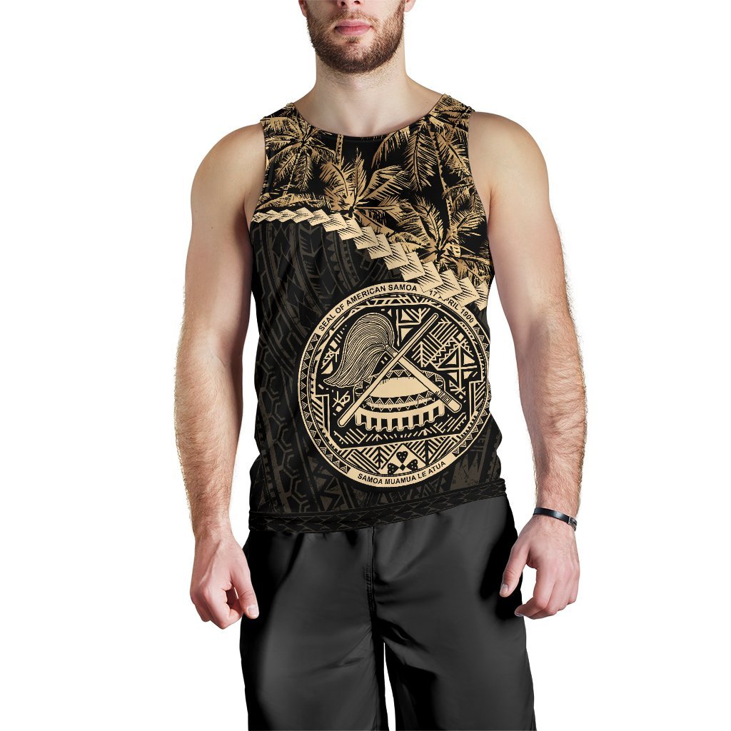 American Samoa Men's Tank Top Golden Coconut - Vibe Hoodie Shop