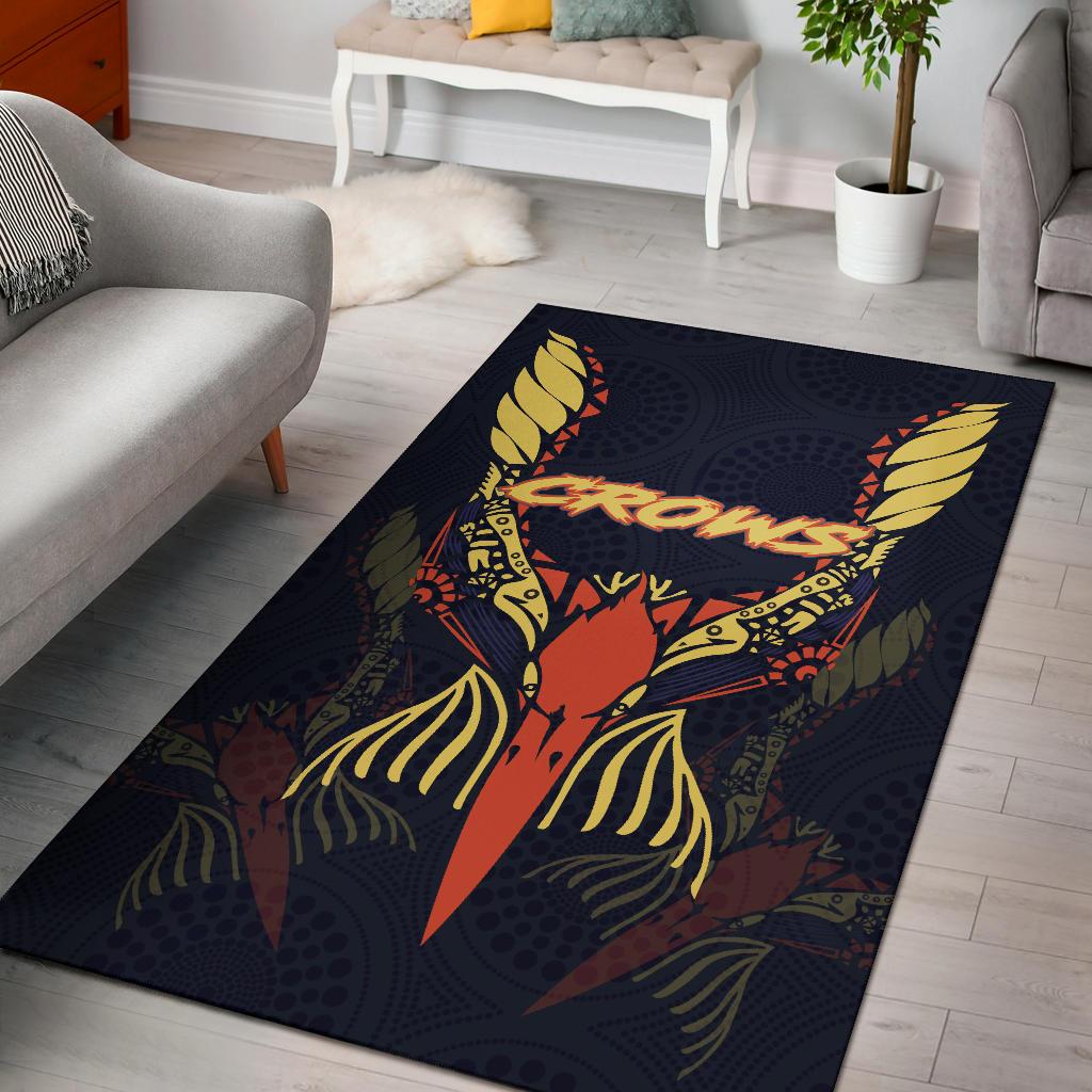 Adelaide Area Rug Simple Indigenous Crows - Vibe Hoodie Shop