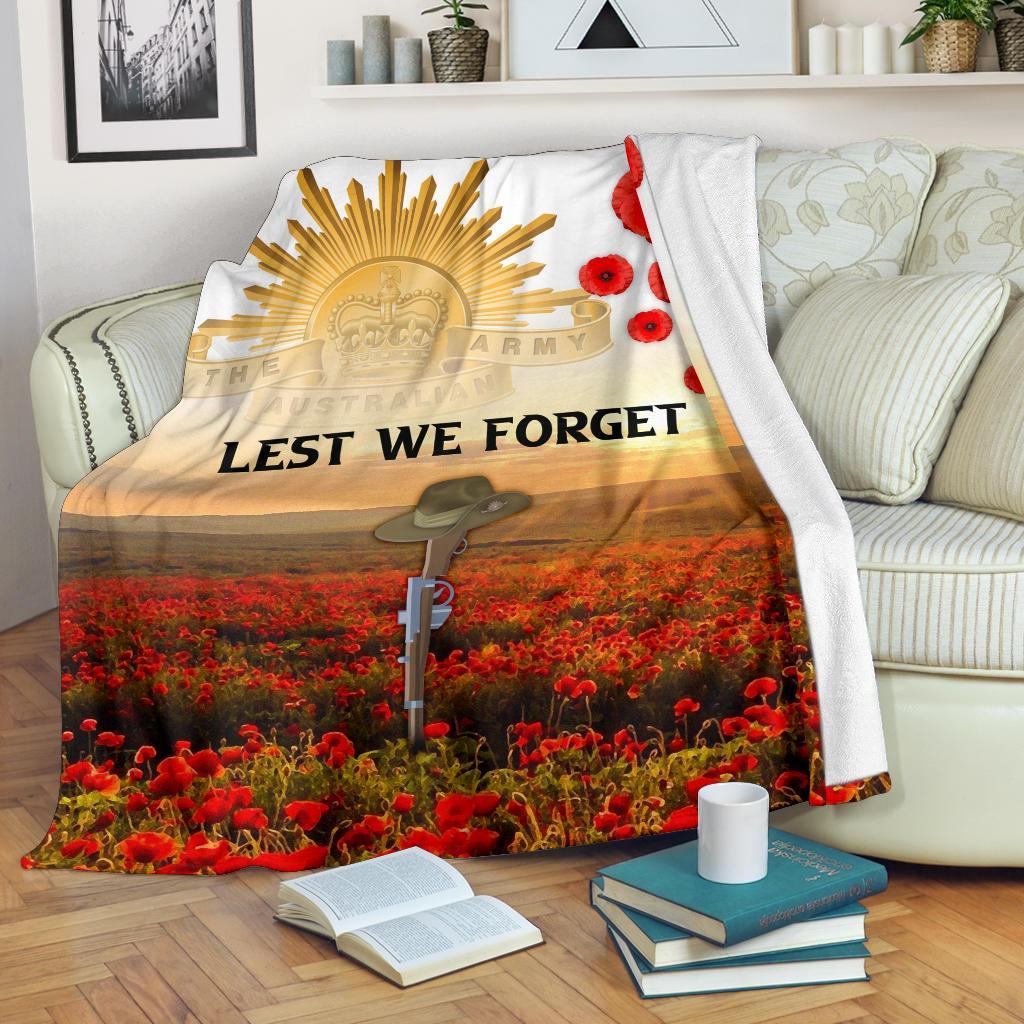 ANZAC Day 2021 Premium Blanket - We Will Remember Them - Vibe Hoodie Shop