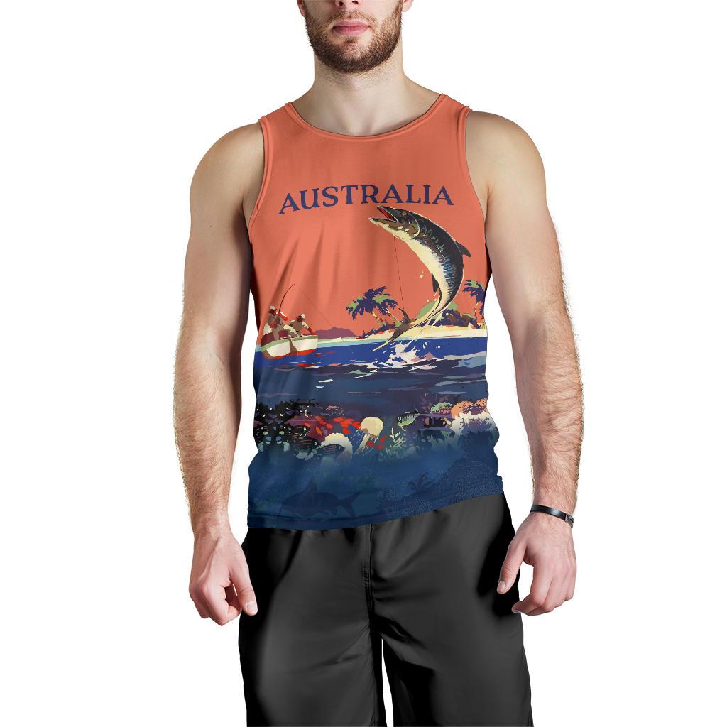 Men Tank Top - Fishmen Mens Tank Australia - Vibe Hoodie Shop