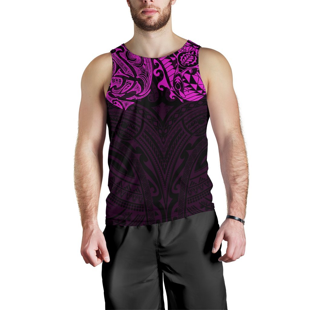 New Zealand Men's Tank Top, Maori Polynesian Tattoo Purple - Vibe Hoodie Shop