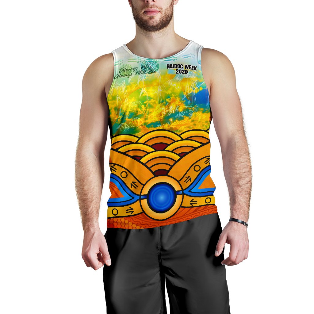 Aboriginal Men's Tank Top, Australia Kangaroo NAIDOC Week 2021 - Vibe Hoodie Shop