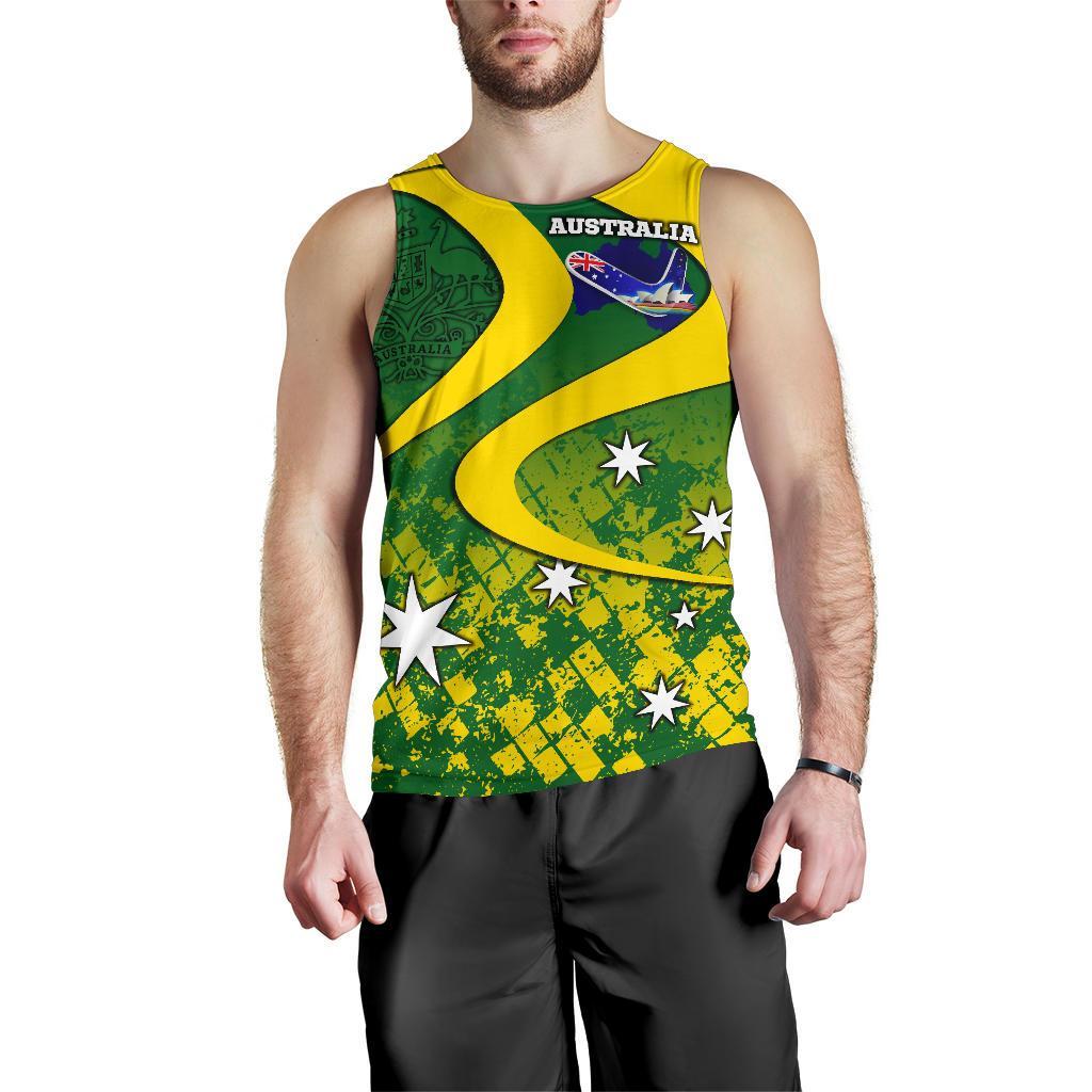 Tank Top - Australia National Color Mens Tank - Men - Vibe Hoodie Shop