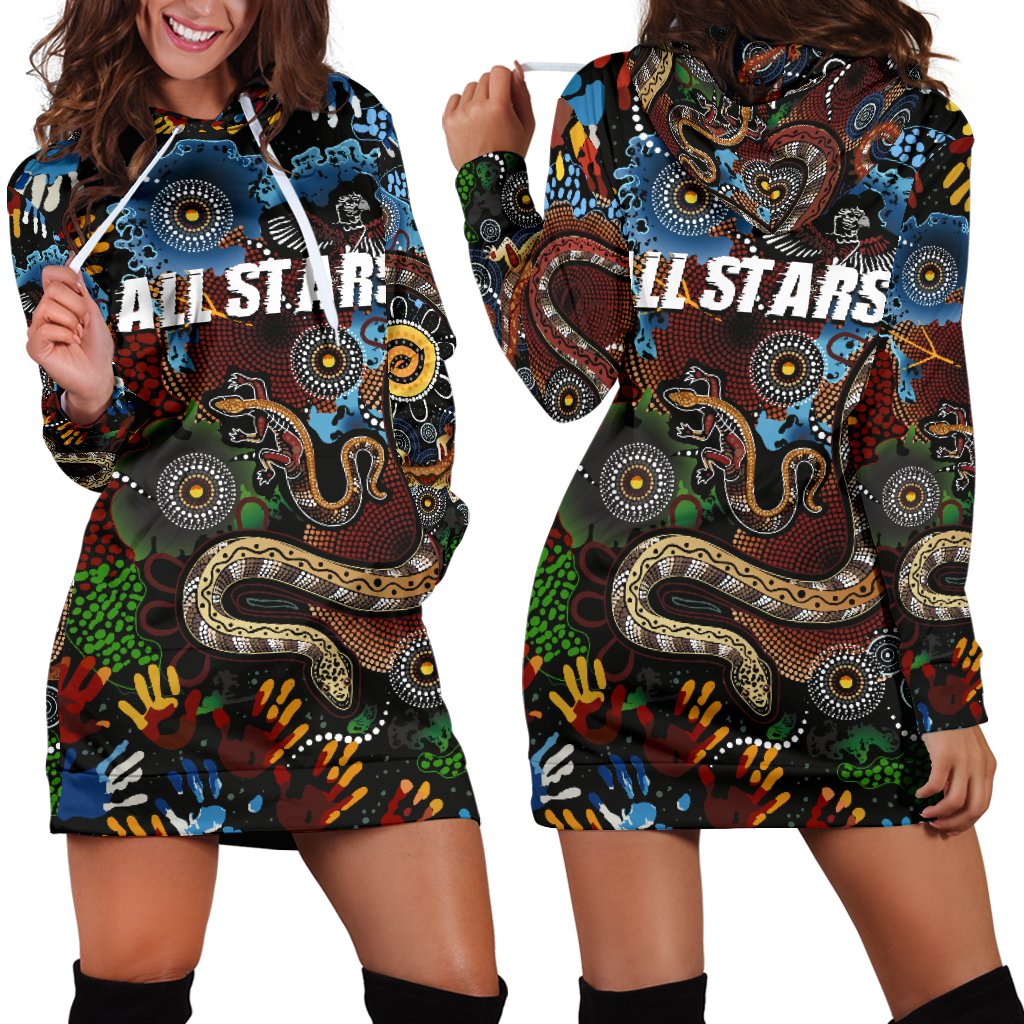 Australia Indigenous Women's Hoodie Dress All Stars - Vibe Hoodie Shop